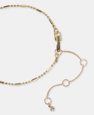 Crystal Star, Moon & Logo Statement Lariat Necklace, 18" + 3" extender