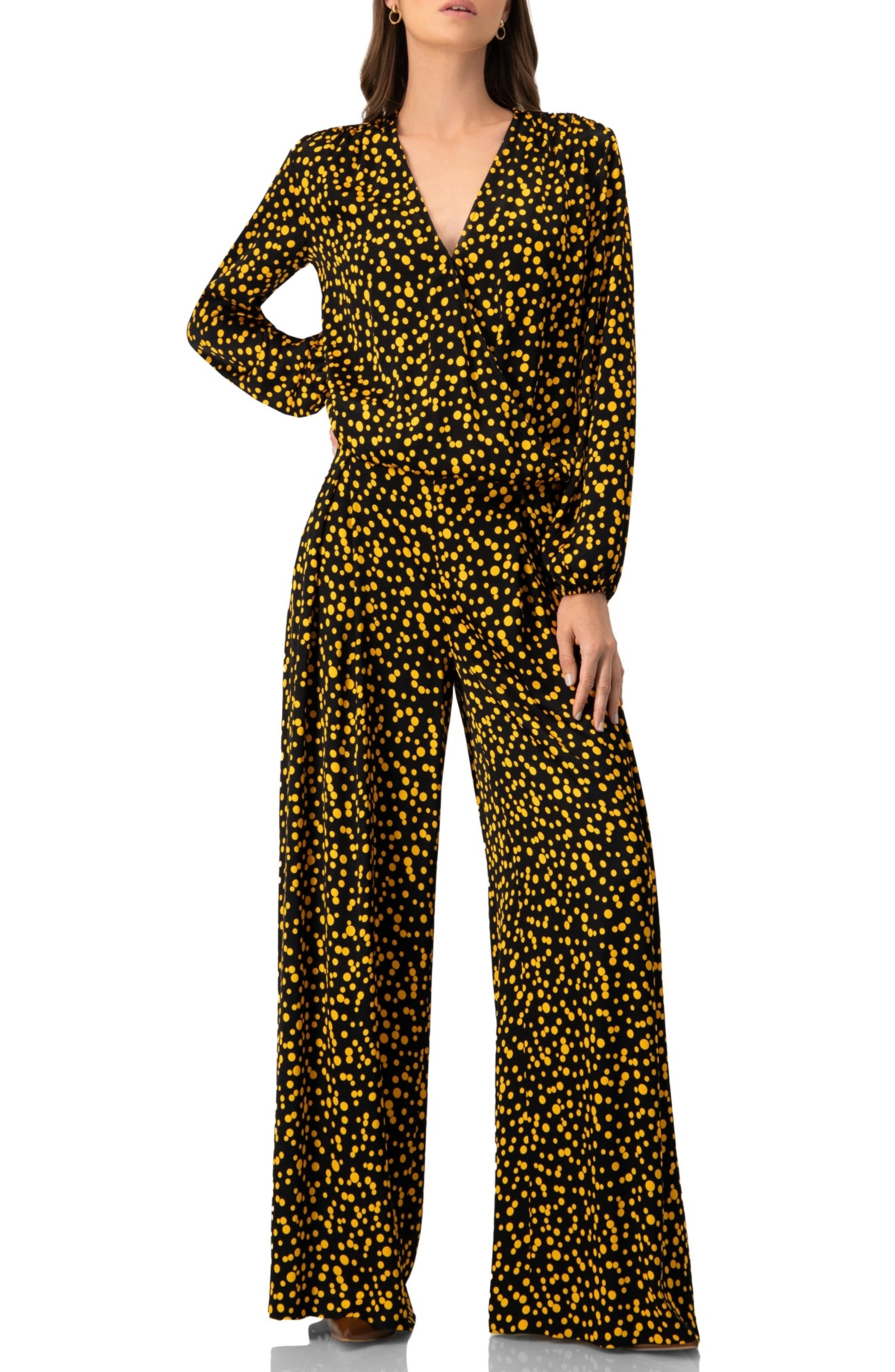 Ivonne Women's Polka Dot Straight Blouse