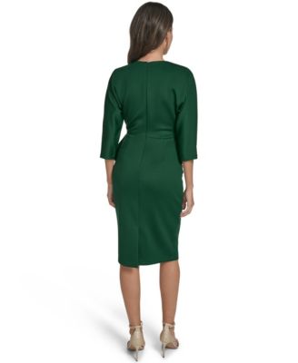 Women's V-Neck Side Drape Cocktail Dress