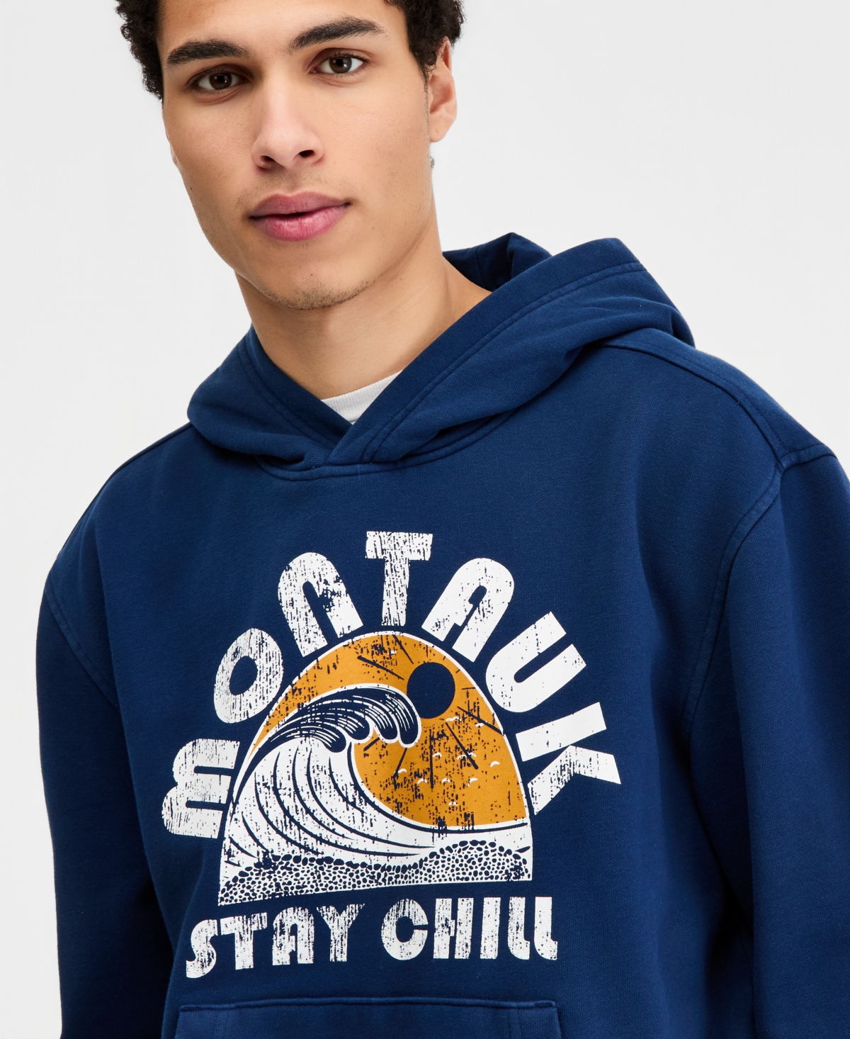 Sun + Stone Men's Montauk Graphic Pullover Hoodie, Macy's Exclusive
