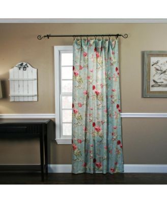 Balmoral Floral Print Tailored Panel Curtain 48-Inch-by-63-Inch
