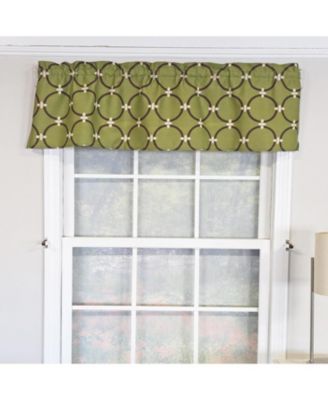 100% Cotton High Quality Rings Tailored Window Valance with 1.5" Rod Pocket 50" W X 12" L Green