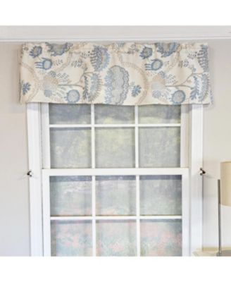 100% Cotton High Quality Serene Tailored Window Valance with 1.5" Rod Pocket 50" W X 12" L Blue