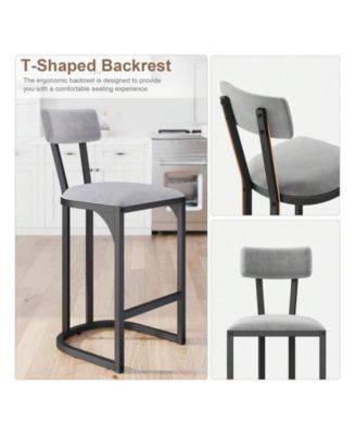 Home Bar Stools Set Of 2, Counter Height Bar Stools For Kitchen Counter, Island Chairs For Dining Table, Tall Barstools For Kitchen