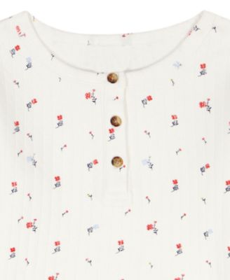 Girls' 2T-6x Henley Top