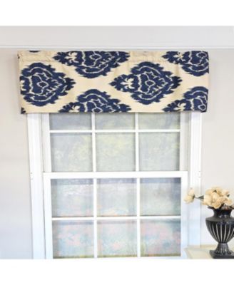 100% Cotton High Quality Flame Tailored Window Valance with 1.5" Rod Pocket 50" W X 12" L Navy