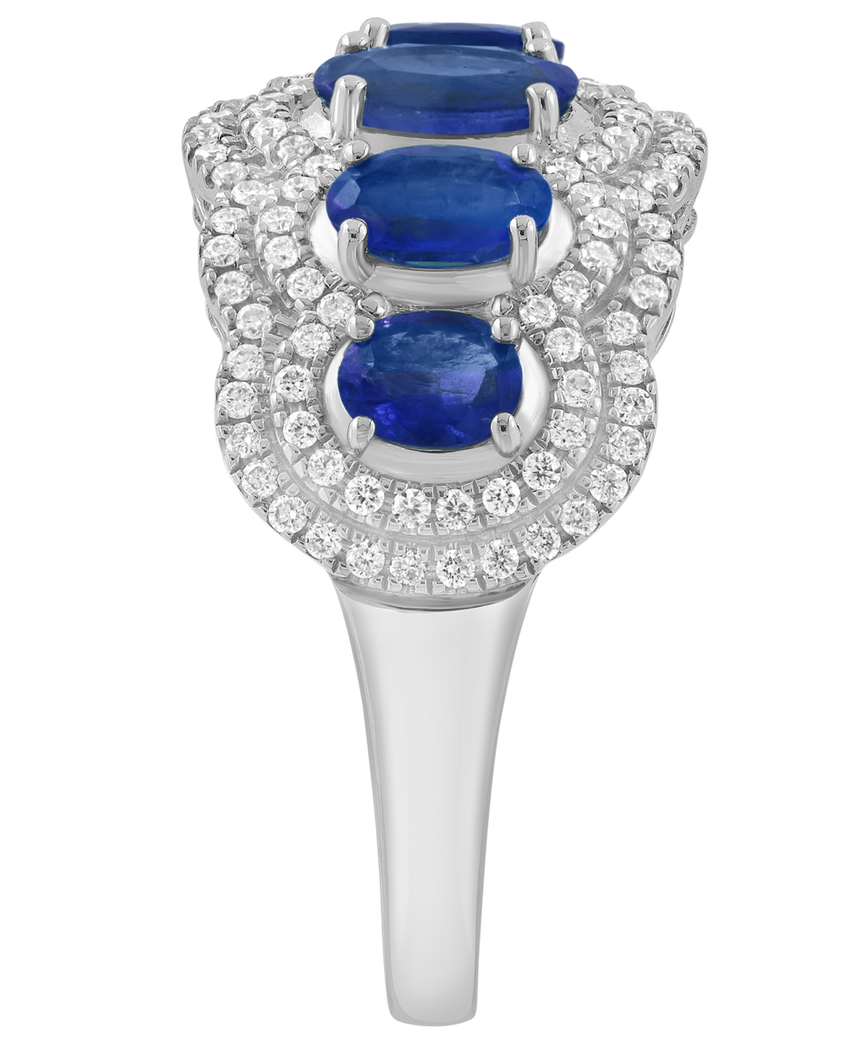 Effy Collection Sapphire (1-5/8 ct. t.w.) and Diamond (1/2 Ring 14k White Gold (Also Available Emerald)