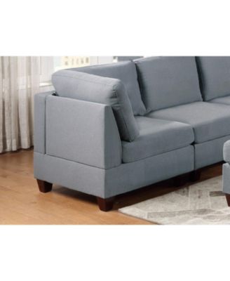 9-Piece Sectional Living Room Furniture Set With Ottomans