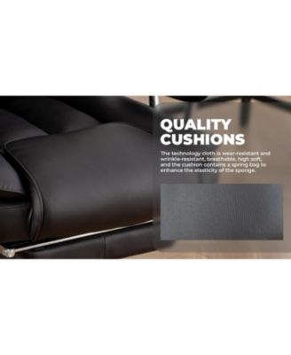 Streamdale Executive Chair with Footrest, Leather & Ergonomic