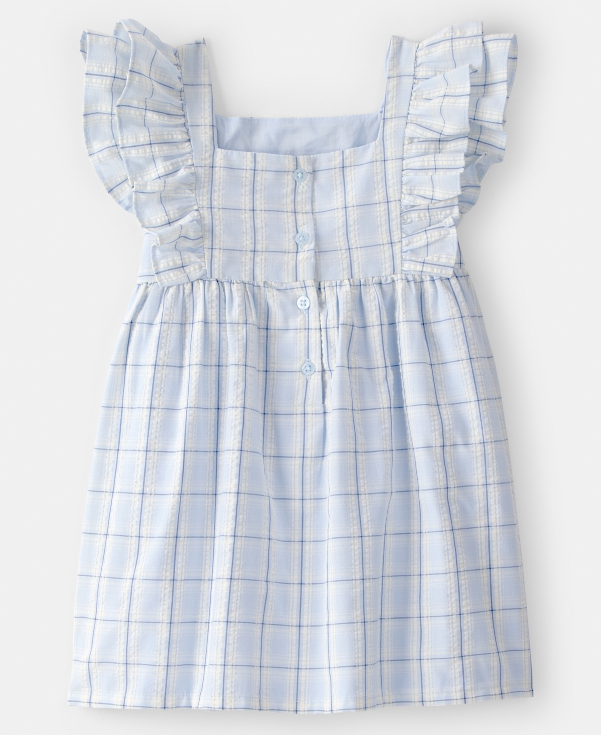 Carter's Girls' Toddler 2T-5T Ruffle-Sleeve Plaid Dress