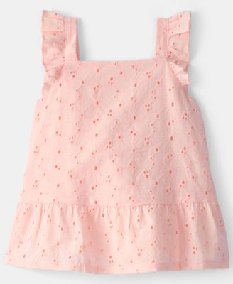 Girls' Toddler 2T-5T Sleeveless Eyelet Top