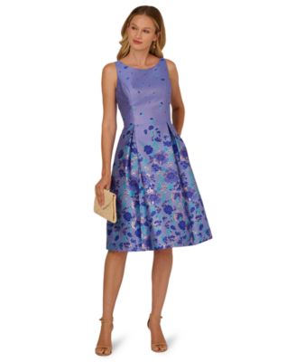 Women's Border Jacquard Boat Neck Dress