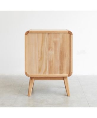  Pure Solid Wood Bedside Cabinet Modern Simple Nightstands Oak Nordic Storage Cabinet