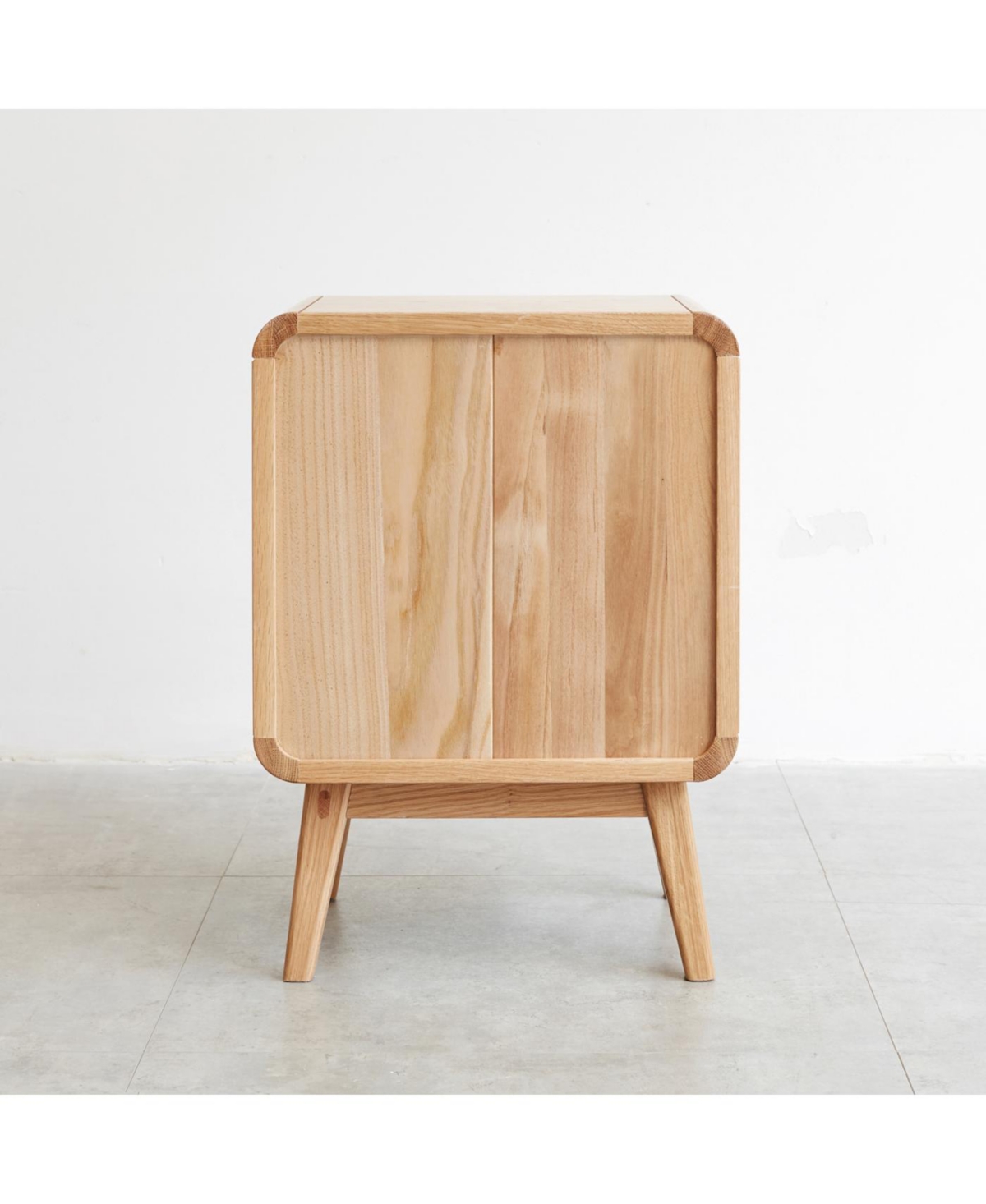 Streamdale Furniture Pure Solid Wood Bedside Cabinet Modern Simple Nightstands Oak Nordic Storage Cabinet