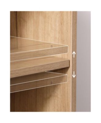 Mid-Century Modern Rattan Door Storage Cabinet