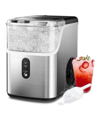 35-lb Ice Per day Nugget/Pebble Ice Maker with Auto-Cleaning and 1.8Lbs Ice Storage in Silver