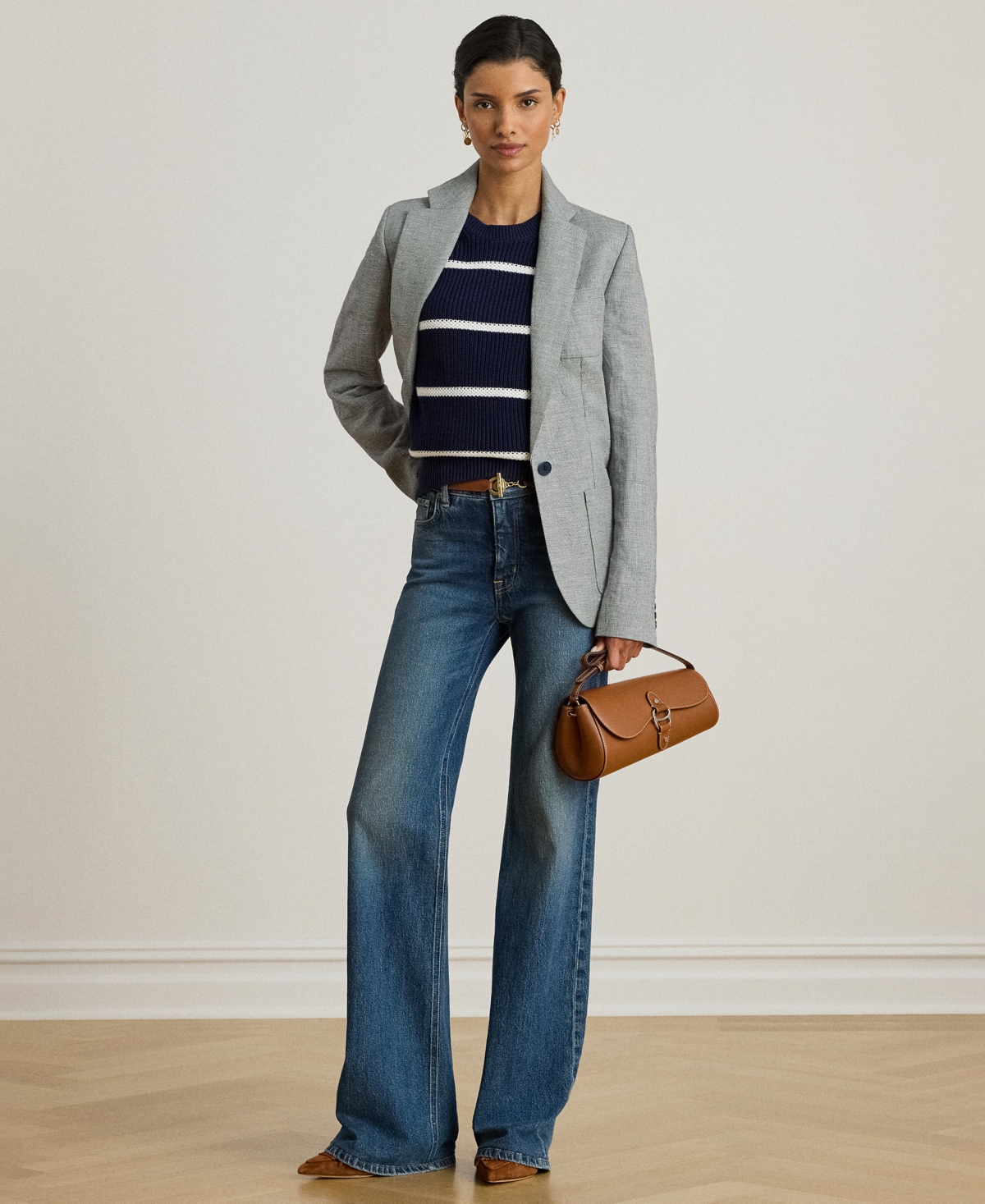 Lauren Ralph Women's Basket-Weave Blazer