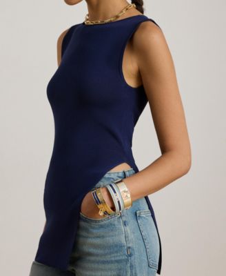 Women's Rib-Knit Sleeveless Sweater