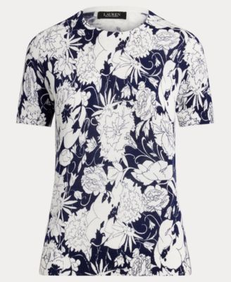 Women's Floral Short-Sleeve Sweater