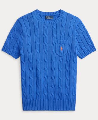 Women's Cable-Knit Short-Sleeve Sweater
