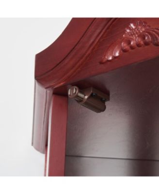 Streamdale Lighted Corner Curio Cabinet - Cherry