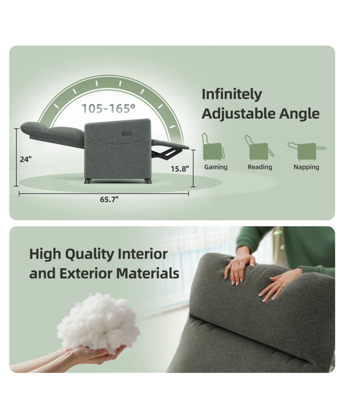 Streamdale Furniture No-Tool Convertible Sofa Bed with Memory Foam - Grey