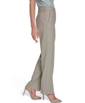 Women's Plaid Bootcut Trousers