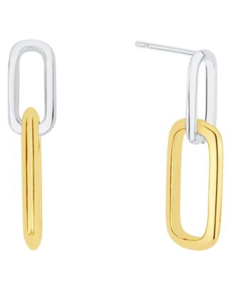 And Now This - in Set in 18k Silver and Gold Plated Brass Drop Earrings