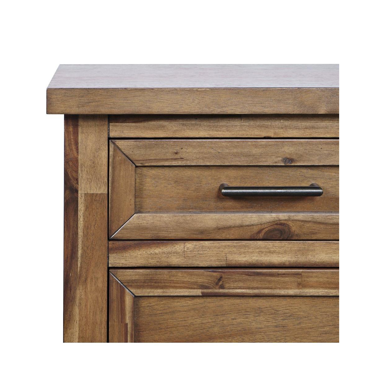 Jofran Claremont Transitional Rustic Wood Accent End Table with Storage