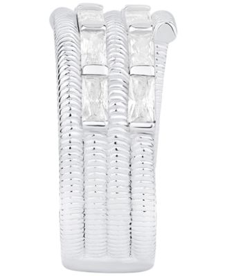 Cubic Zirconia Silver Plated Band Ring, Macy's Exclusive