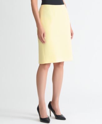 Women's Zip-Back Stretch Crepe Pencil Skirt 