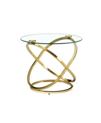 Round Tempered Glass Coffee Table - 80x80x45cm