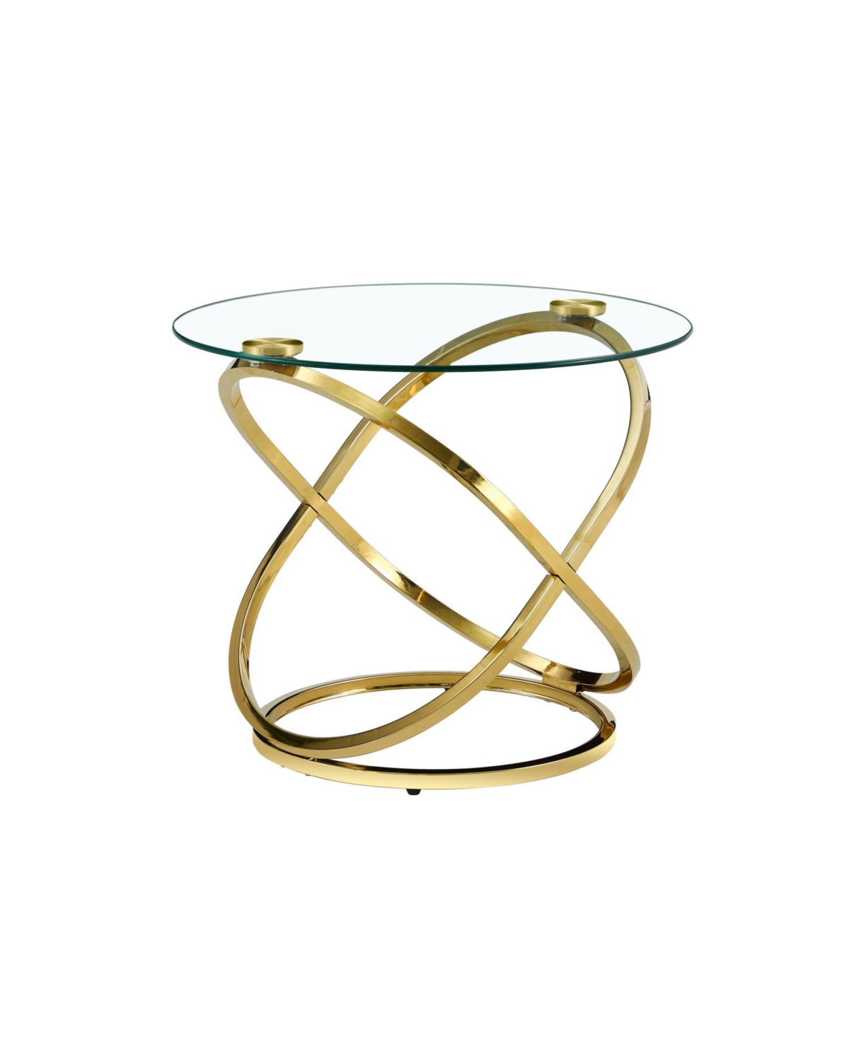 Streamdale Furniture Round Tempered Glass Coffee Table - 80x80x45cm