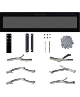 72" Recessed & Wall Mounted Electric Fireplace, Smart WiFi & Remote Control, Multicolor Flame, 750/1500W