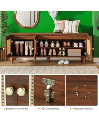 Modern Entryway Shoe Cabinet with 3 Doors