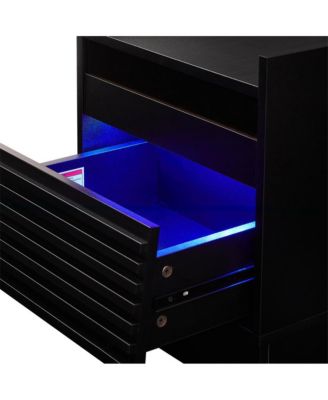 Modern Nightstand Smart Bedside Table with 2 Drawers