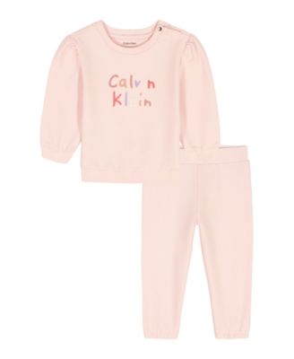 Baby Girls' Crewneck Top and Jogger Pants, 2-Piece Set