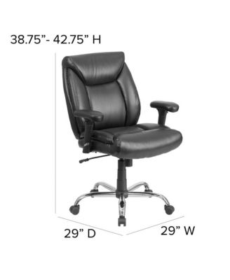 400 lb. Big & Tall Mid-Back Deep Tufted Ergonomic Task Office Chair & Arms