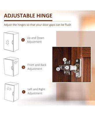 63" Kitchen Pantry, Storage Cabinet with 2 Doors, Adjustable Shelves