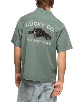 Men's Panther Moto Button-Front Shirt