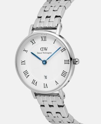 Women's Date Silver-Tone Stainless Steel Watch, 28mm