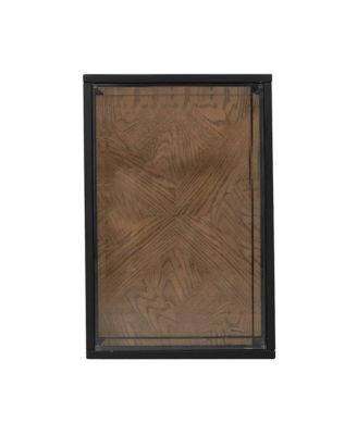 Bedford Chairside Table for Living Room - Weathered Oak