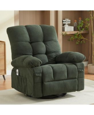 Streamdale Massage Swivel Recliner Chair w/Vibration & Heat, 350LBS Capacity, USB Port