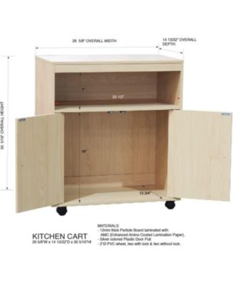 Vericombe 2-Door Accent Cabinet Microwave Kitchen Cart