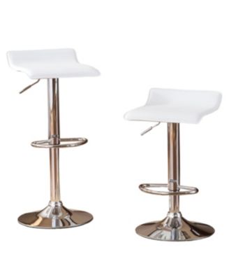 Contemporary Chrome Air Lift Adjustable Swivel Stools , Set of 2