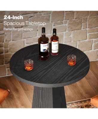 Bar Table, 37.4" High Round Pub Table for Small Spaces, Kitchen, Dining Room (Only Table)