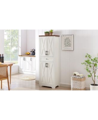 Luxurious TV Stand Set with 66 Inch Console Pier Units Overhead Bridge and Multifunctional Cabinet Space