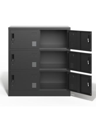 Streamdale 6-Door Employee Storage Locker w/ Card Slot (Black)