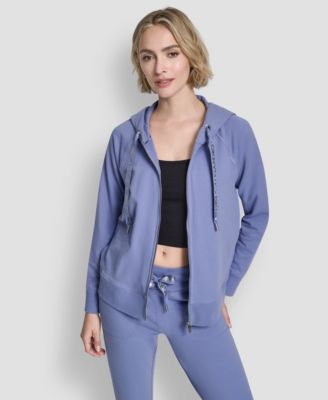 Women's Two-Tone Logo Drawcord Zip Hoodie