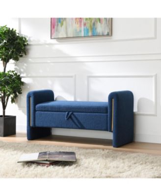 Teddy Bed End Bench with Arms & Storage